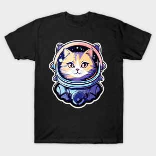 Cat Astronaut Illustration T-Shirt